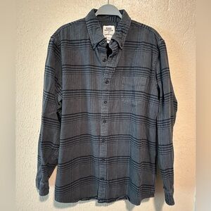 Blake Shelton Lands’ End Long Sleeve Work Shirt Button Front Size Xl 100% Cotton